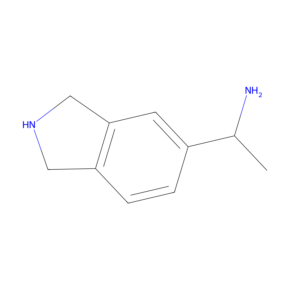 1-(2,3-dihydro-1H-isoindol-5-yl)ethan-1-amine molecular structure, CAS 1824628-26-3