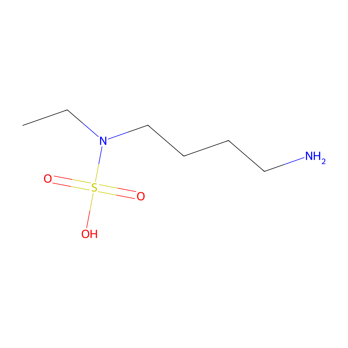 (4-Amino-butyl)-ethyl-sulfamic acid molecular structure, CAS 1824629-67-5
