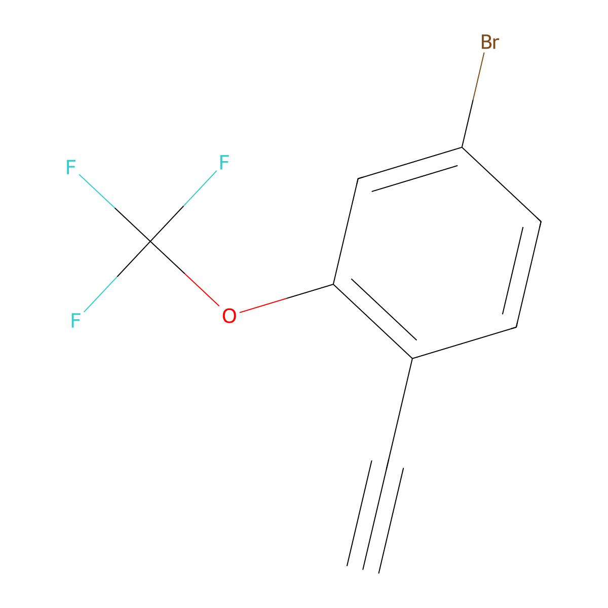 4-Bromo-2-(trifluoromethoxy)phenylacetylene molecular structure, CAS 1824630-55-8