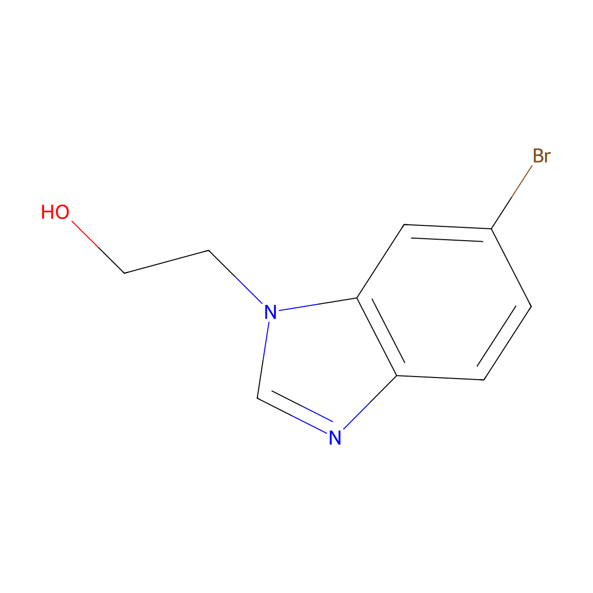 2-(6-Bromo-1H-benzo[D]imidazol-1-YL)ethanol molecular structure, CAS 1824641-31-7