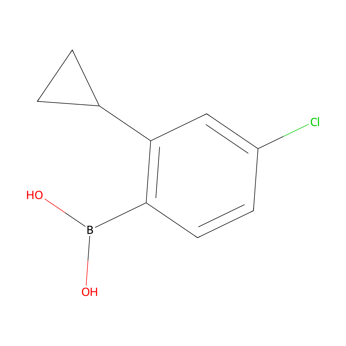 (4-Chloro-2-cyclopropylphenyl)boronic acid molecular structure, CAS 1824647-96-2