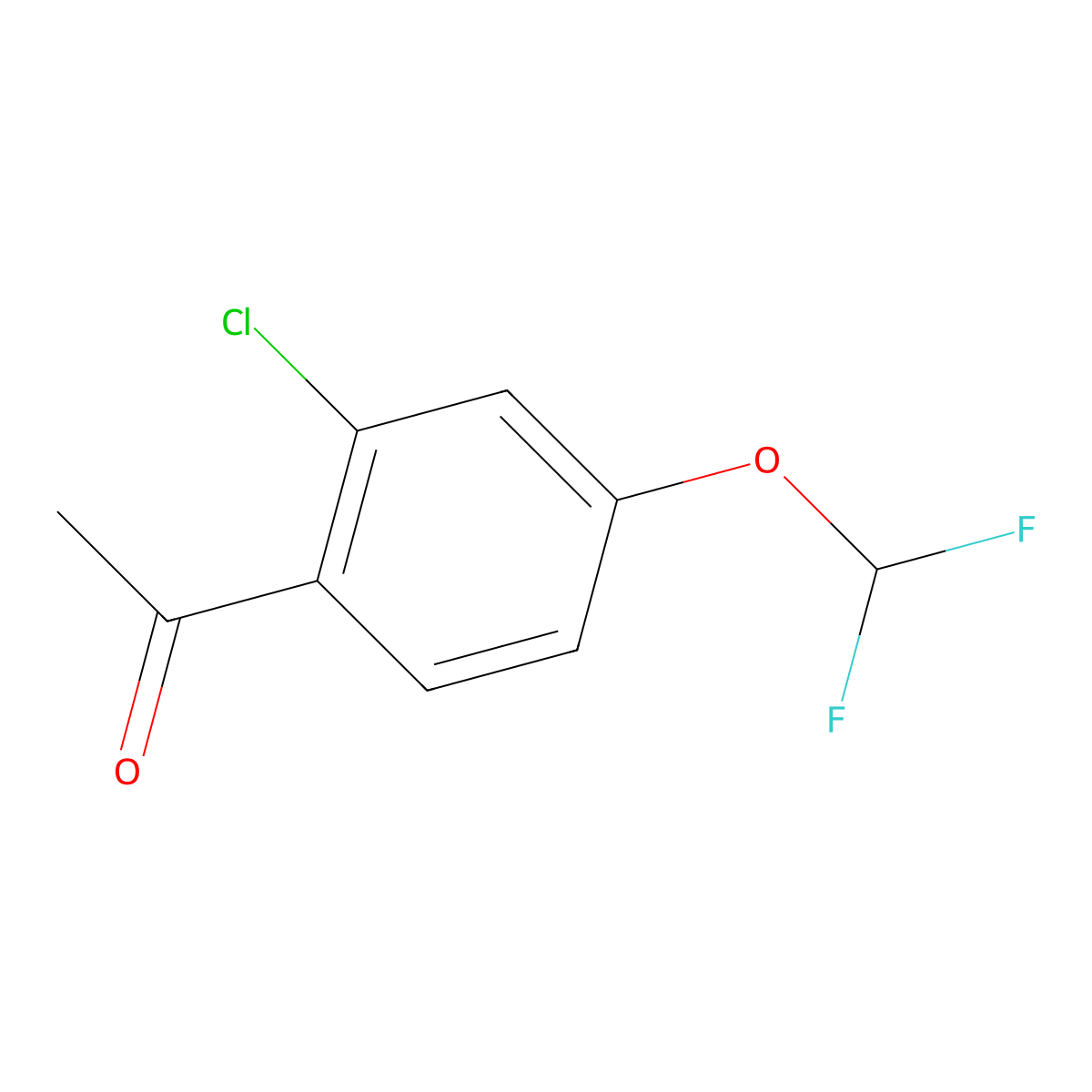 1-(2-Chloro-4-(difluoromethoxy)phenyl)ethanone molecular structure, CAS 1824648-23-8
