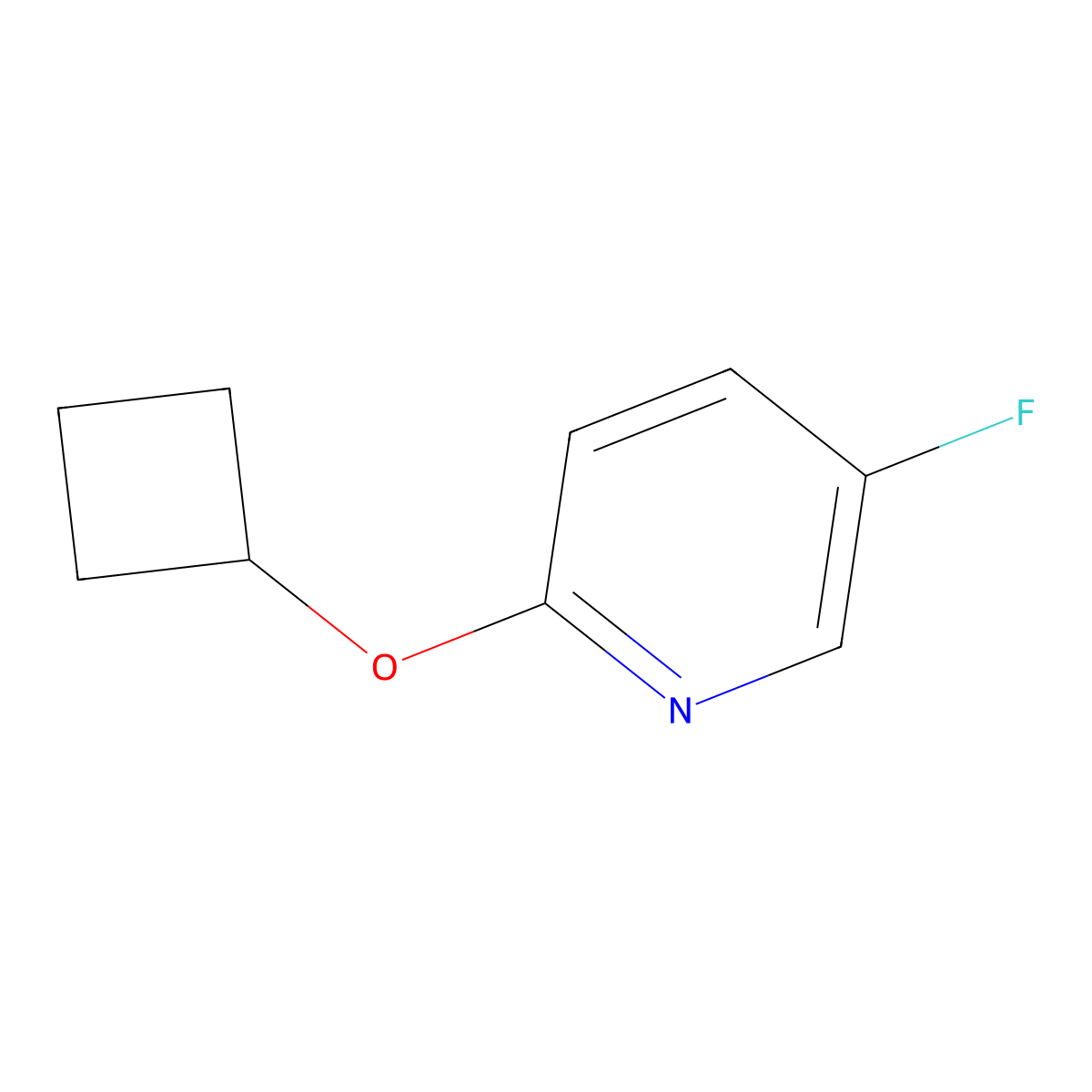2-Cyclobutoxy-5-fluoropyridine molecular structure, CAS 1824652-46-1
