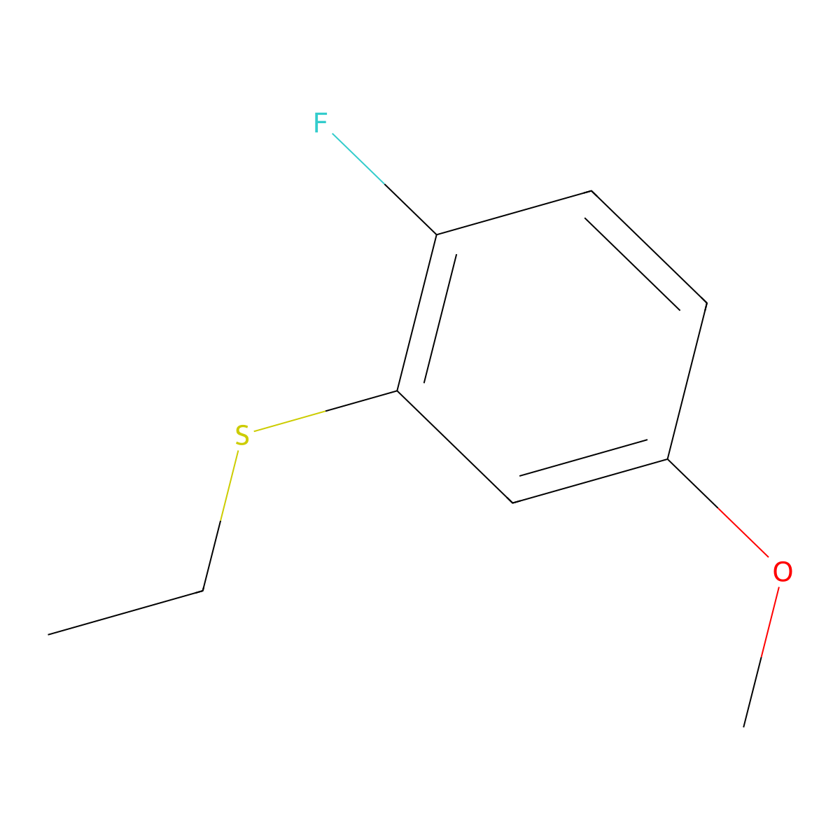 Ethyl(2-fluoro-5-methoxyphenyl)sulfane molecular structure, CAS 1824659-23-5