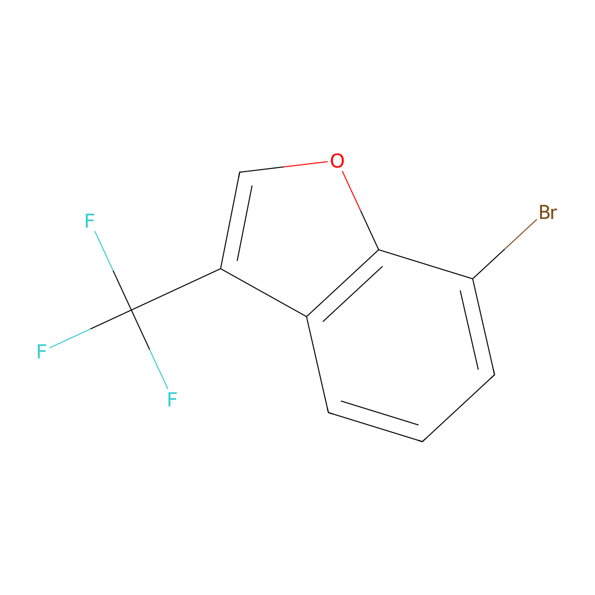 7-Bromo-3-(trifluoromethyl)benzofuran molecular structure, CAS 1824663-62-8