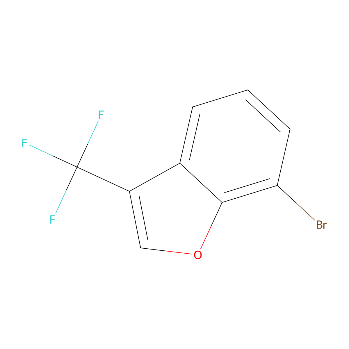 7-Bromo-3-(trifluoromethyl)benzofuran molecular structure, CAS 1824663-62-8