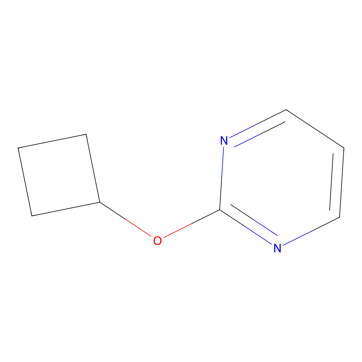 2-Cyclobutoxypyrimidine molecular structure, CAS 1824663-66-2