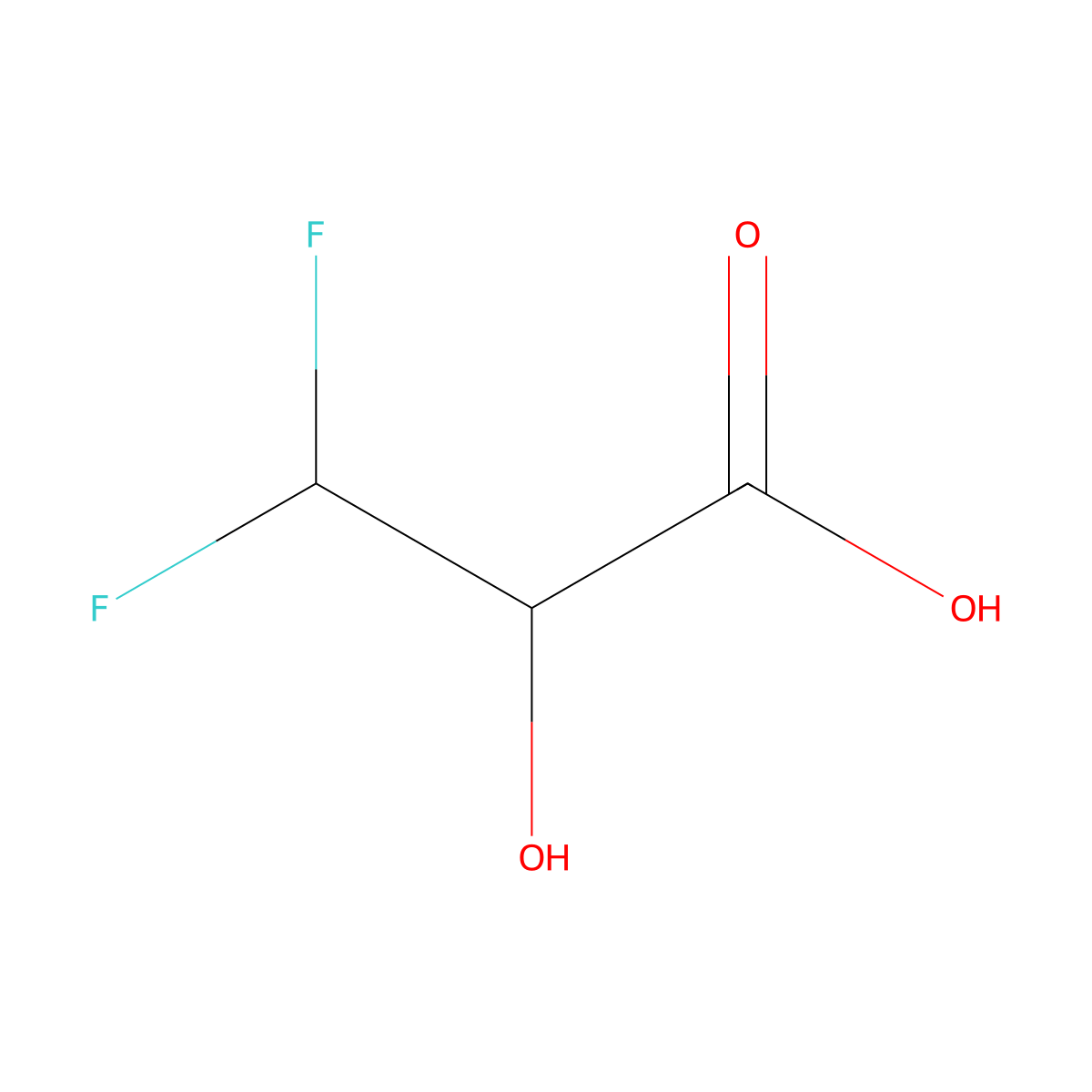 (2S)-3,3-difluoro-2-hydroxypropanoic acid molecular structure, CAS 1824668-09-8