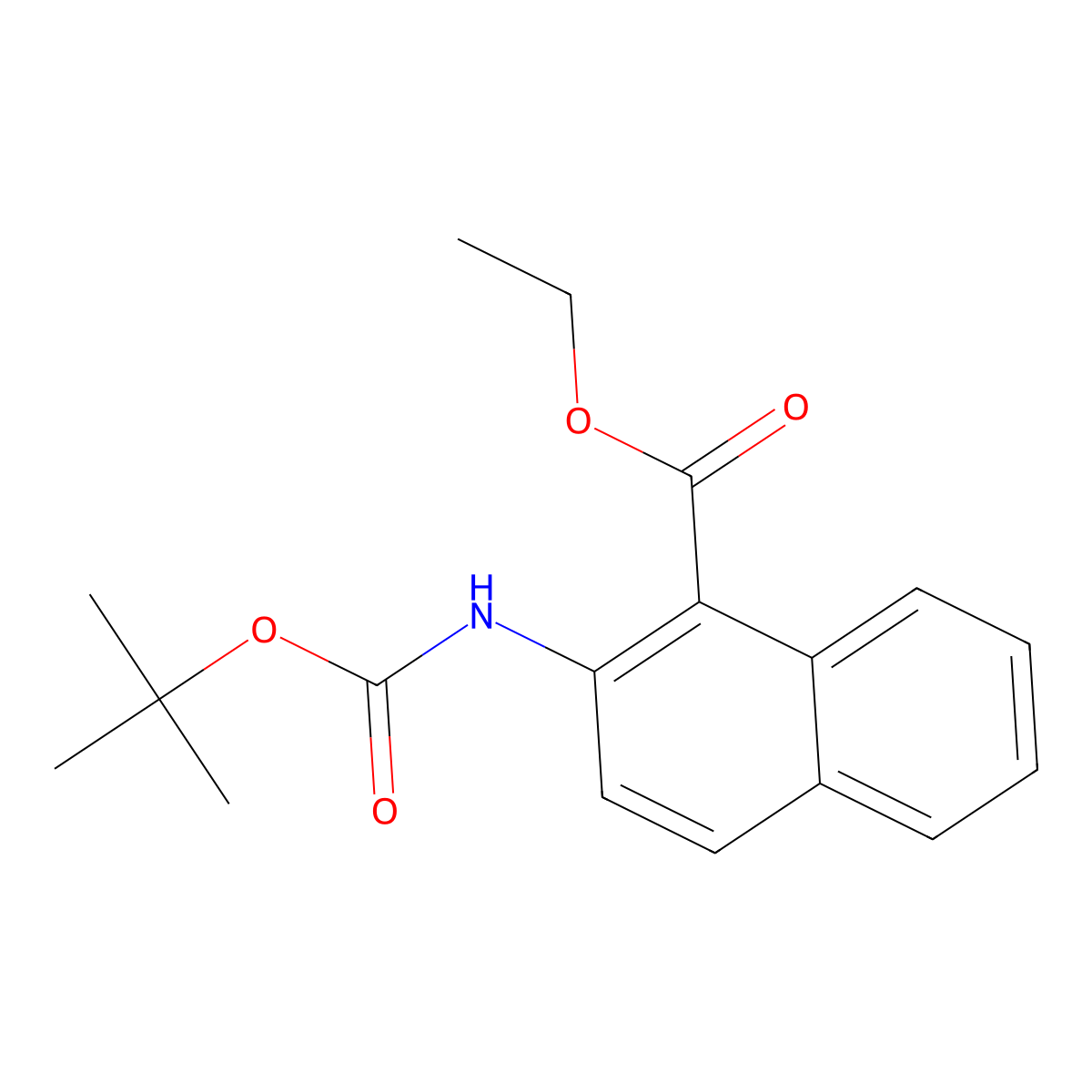 Ethyl 2-(Boc-amino)-1-naphthoate molecular structure, CAS 1824676-62-1