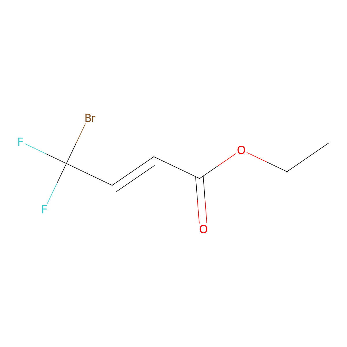 (E)-Ethyl 4-bromo-4,4-difluorobut-2-enoate molecular structure, CAS 1824708-65-7