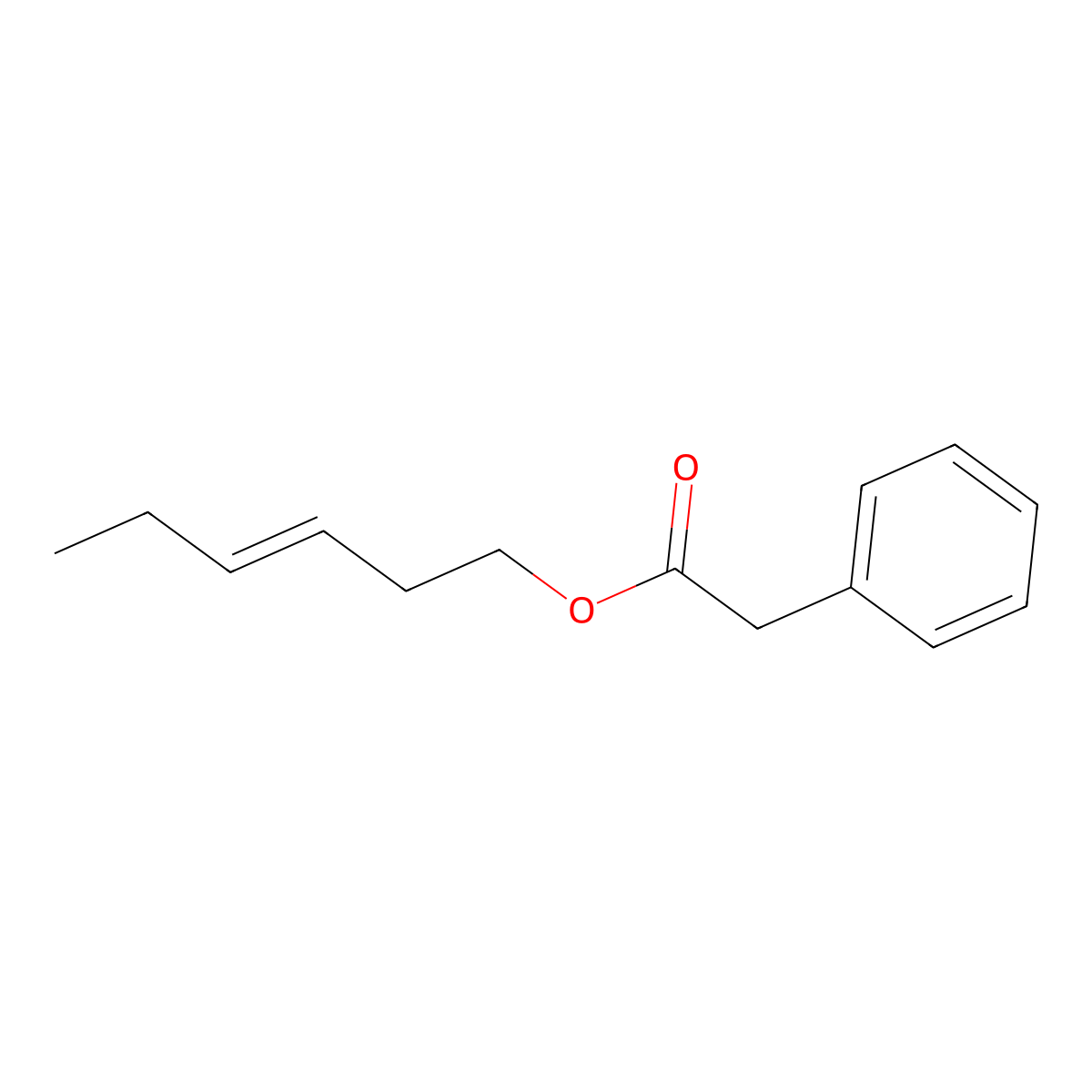 3-Hexenyl phenylacetate, (3E)- molecular structure, CAS 1824720-88-8