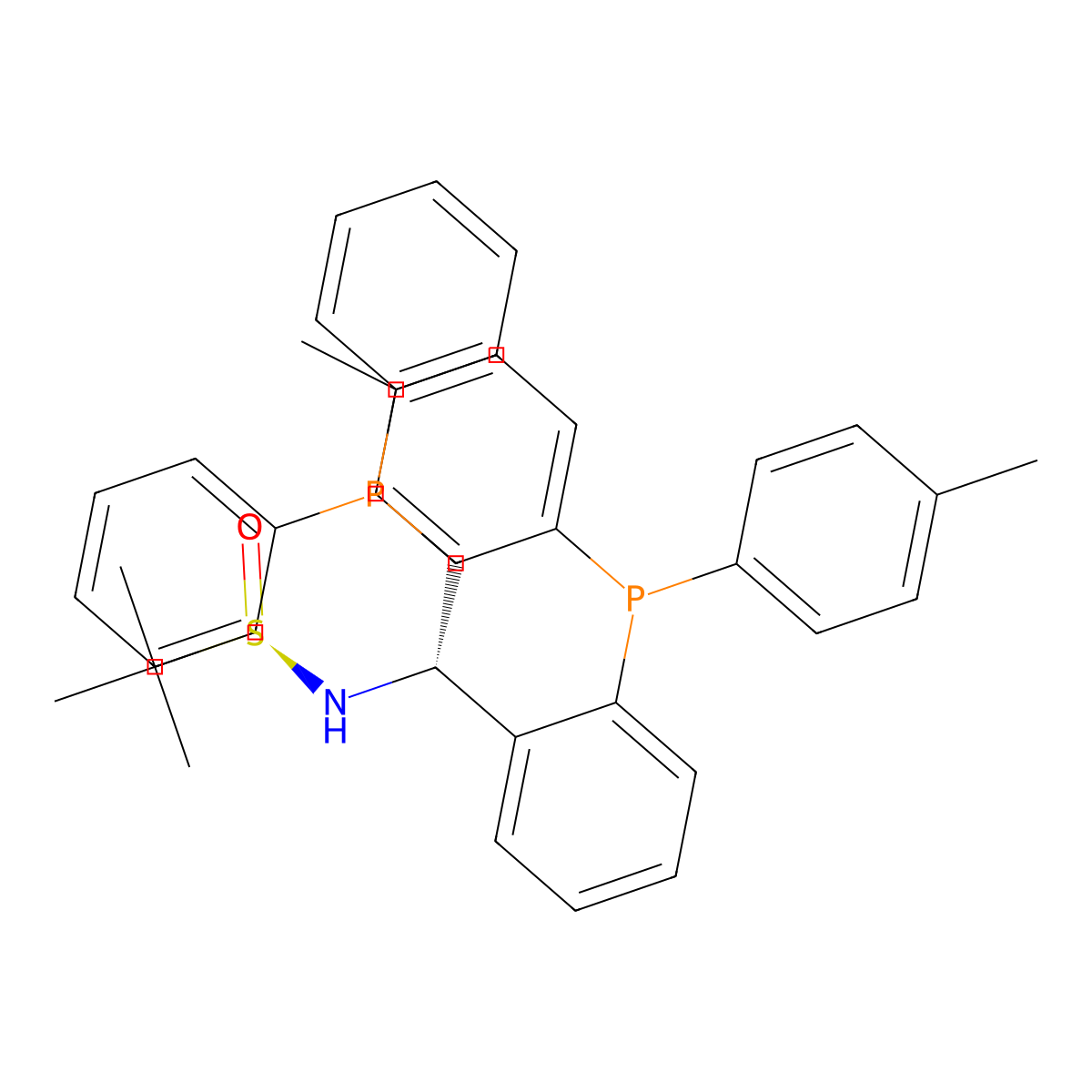 (R)-N-((S)-1-(2-(Di-p-tolylphosphanyl)phenyl)-2-(diphenylphosphanyl)ethyl)-2-methylpropane-2-sulfinamide molecular structure, CAS 1824731-40-9