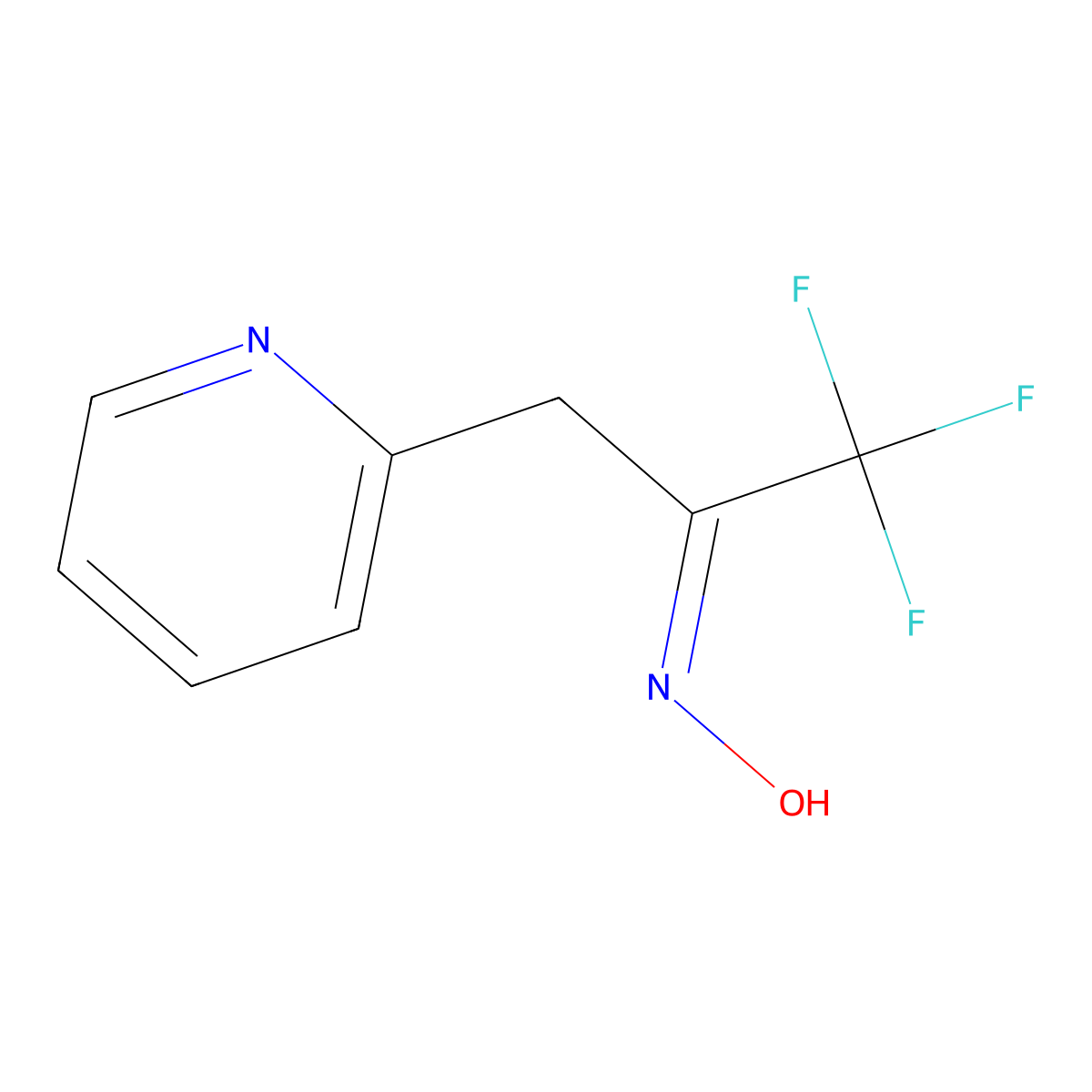 N-[1,1,1-Trifluoro-3-(pyridin-2-yl)propan-2-ylidene]hydroxylamine molecular structure, CAS 1824791-86-7