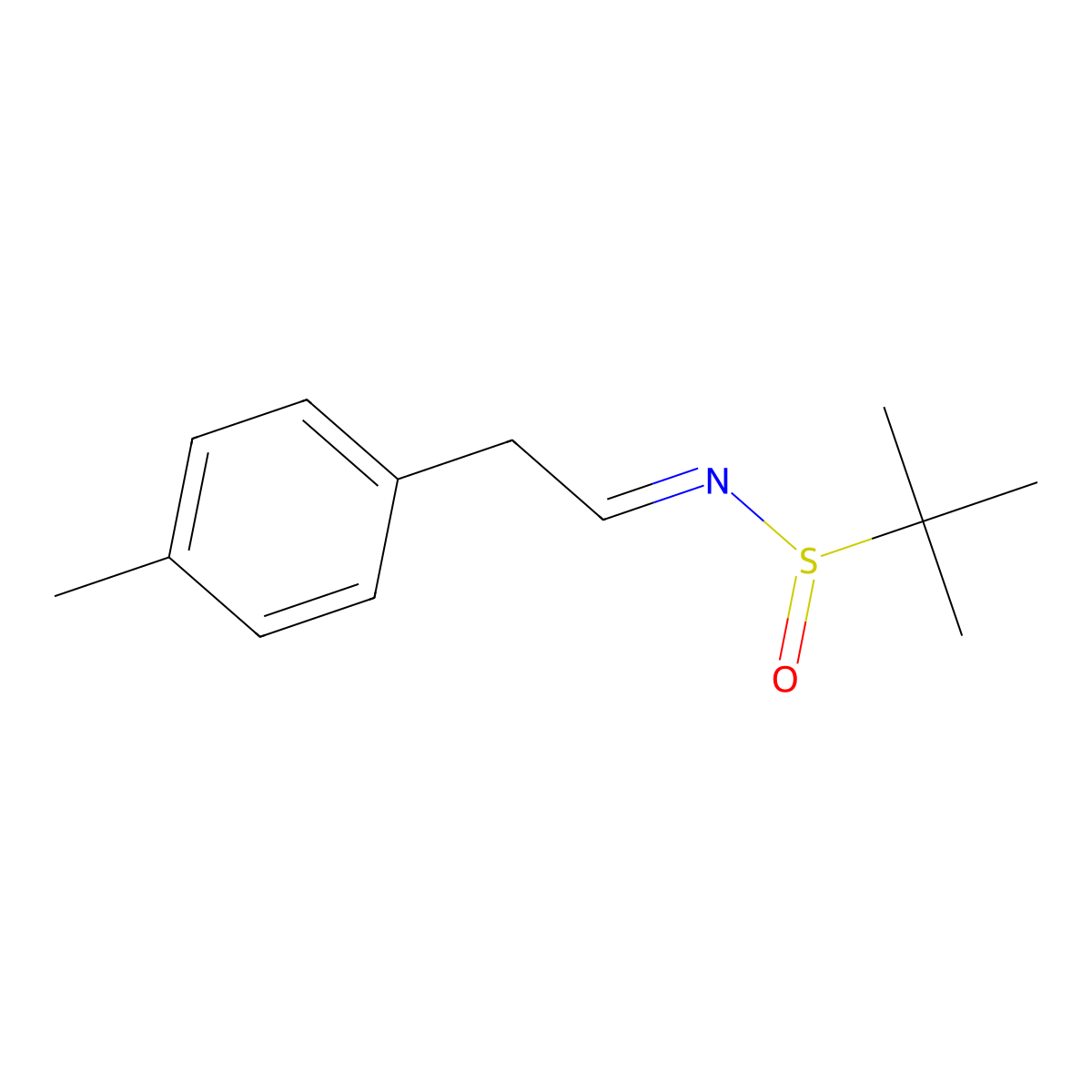 (R,E)-2-methyl-N-(2-(p-tolyl)ethylidene)propane-2-sulfinamide molecular structure, CAS 1824793-51-2