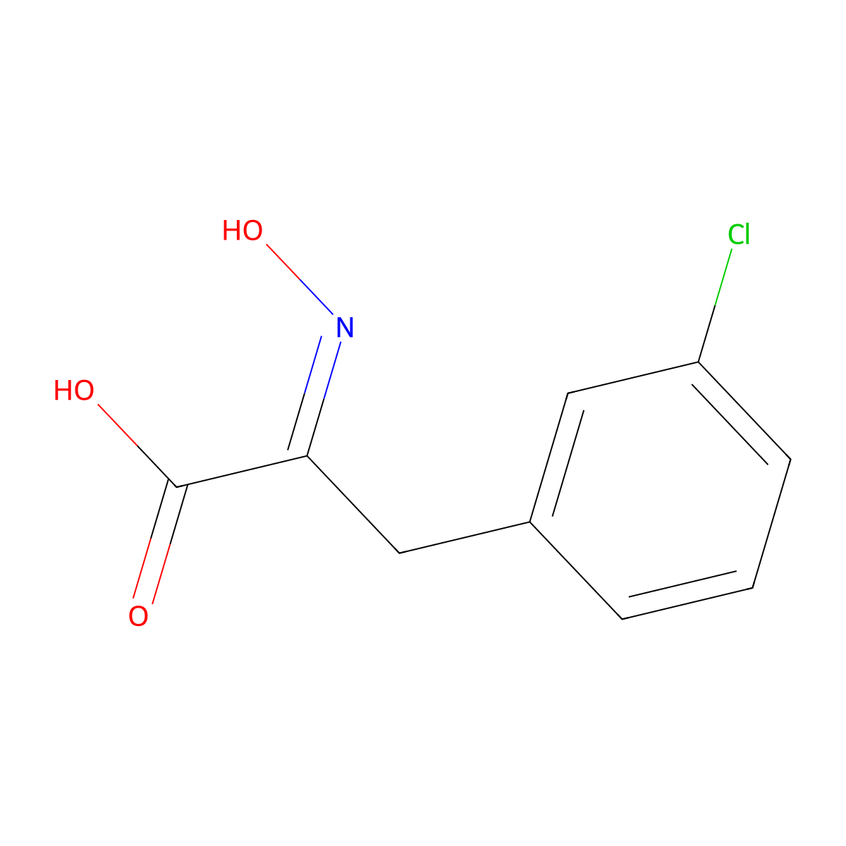 3-(3-Chlorophenyl)-2-(N-hydroxyimino)propanoic acid molecular structure, CAS 1824813-09-3