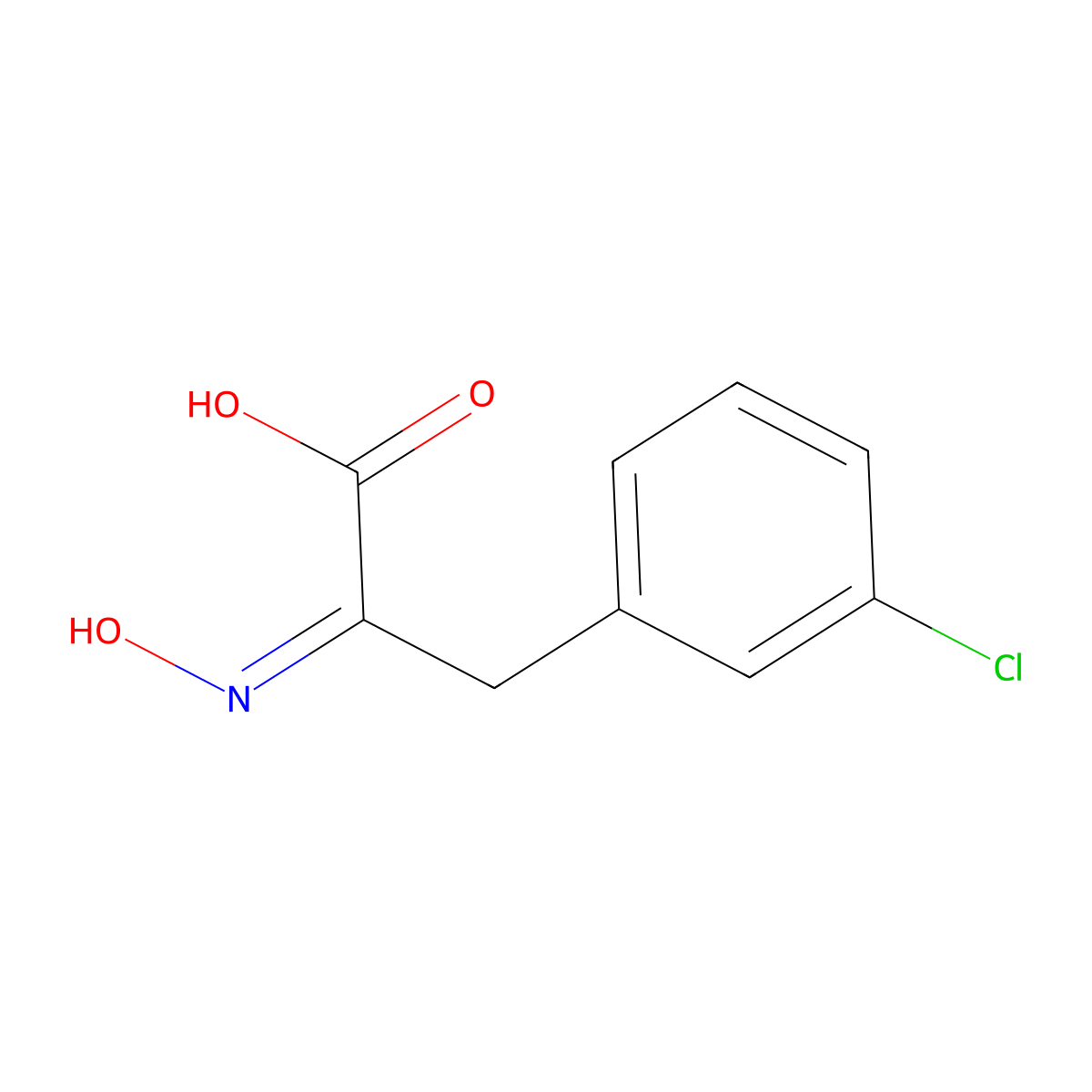 3-(3-Chlorophenyl)-2-(N-hydroxyimino)propanoic acid molecular structure, CAS 1824813-09-3