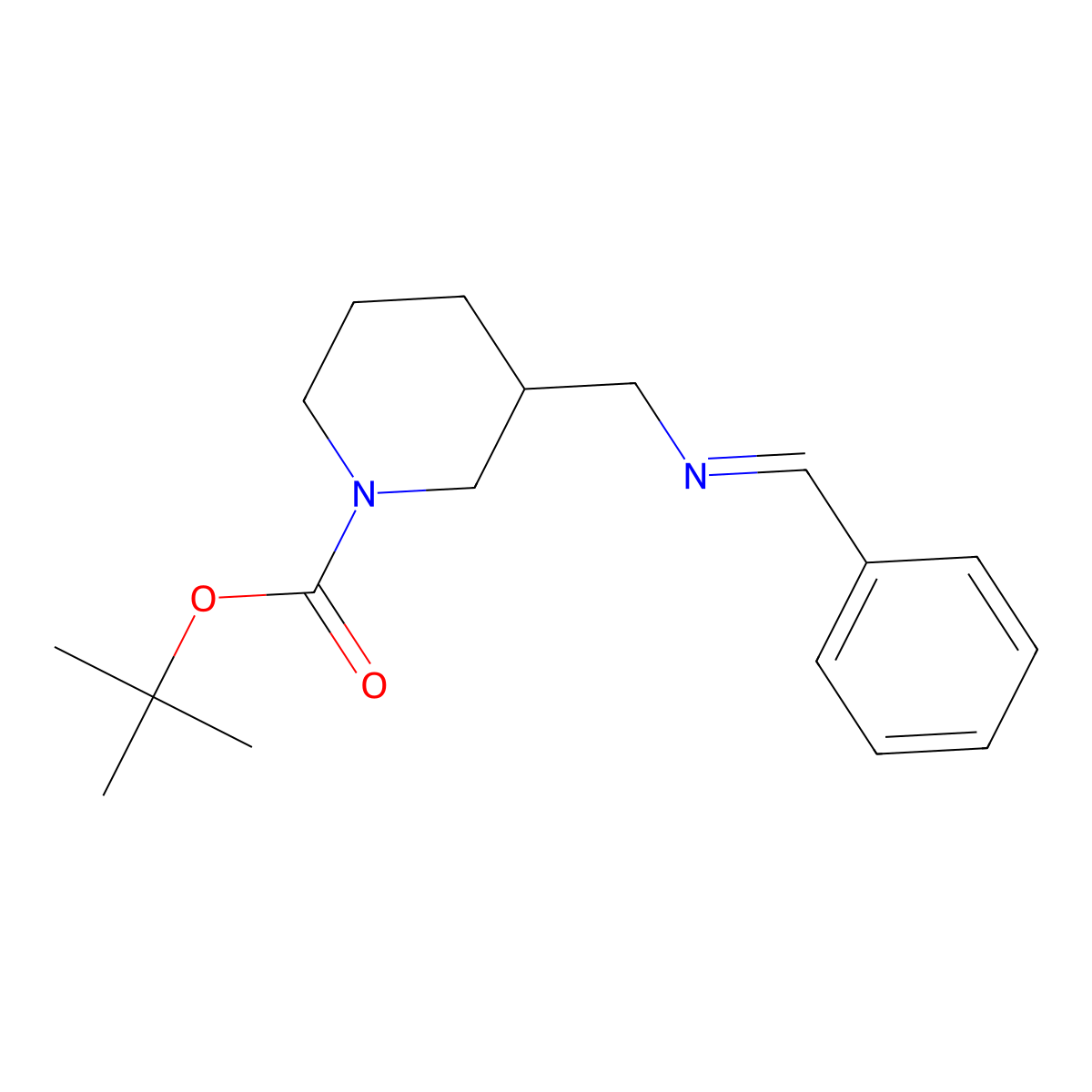 tert-Butyl 3-((benzylideneamino)methyl)piperidine-1-carboxylate molecular structure, CAS 1824819-67-1