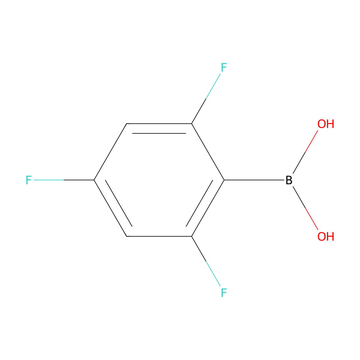 2,4,6-Trifluorophenylboronic Acid molecular structure, CAS 182482-25-3