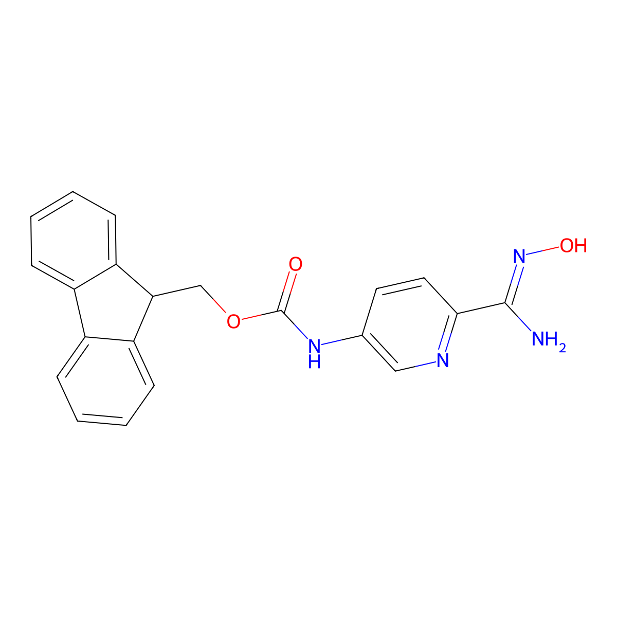 5-(Fmoc-amino)pyridine-2-carboxamidoxime molecular structure, CAS 1824823-71-3