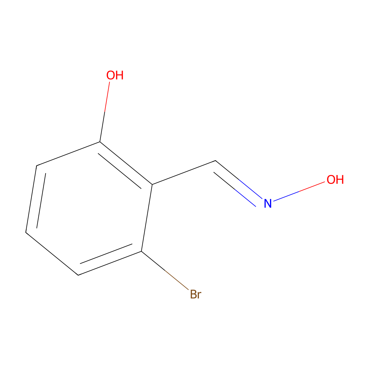 3-bromo-2-[(1E)-(hydroxyimino)methyl]phenol molecular structure, CAS 1824848-94-3