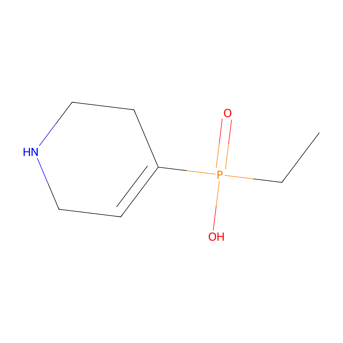 Ethyl(1,2,3,6-tetrahydropyridin-4-yl)phosphinic acid molecular structure, CAS 182485-37-6