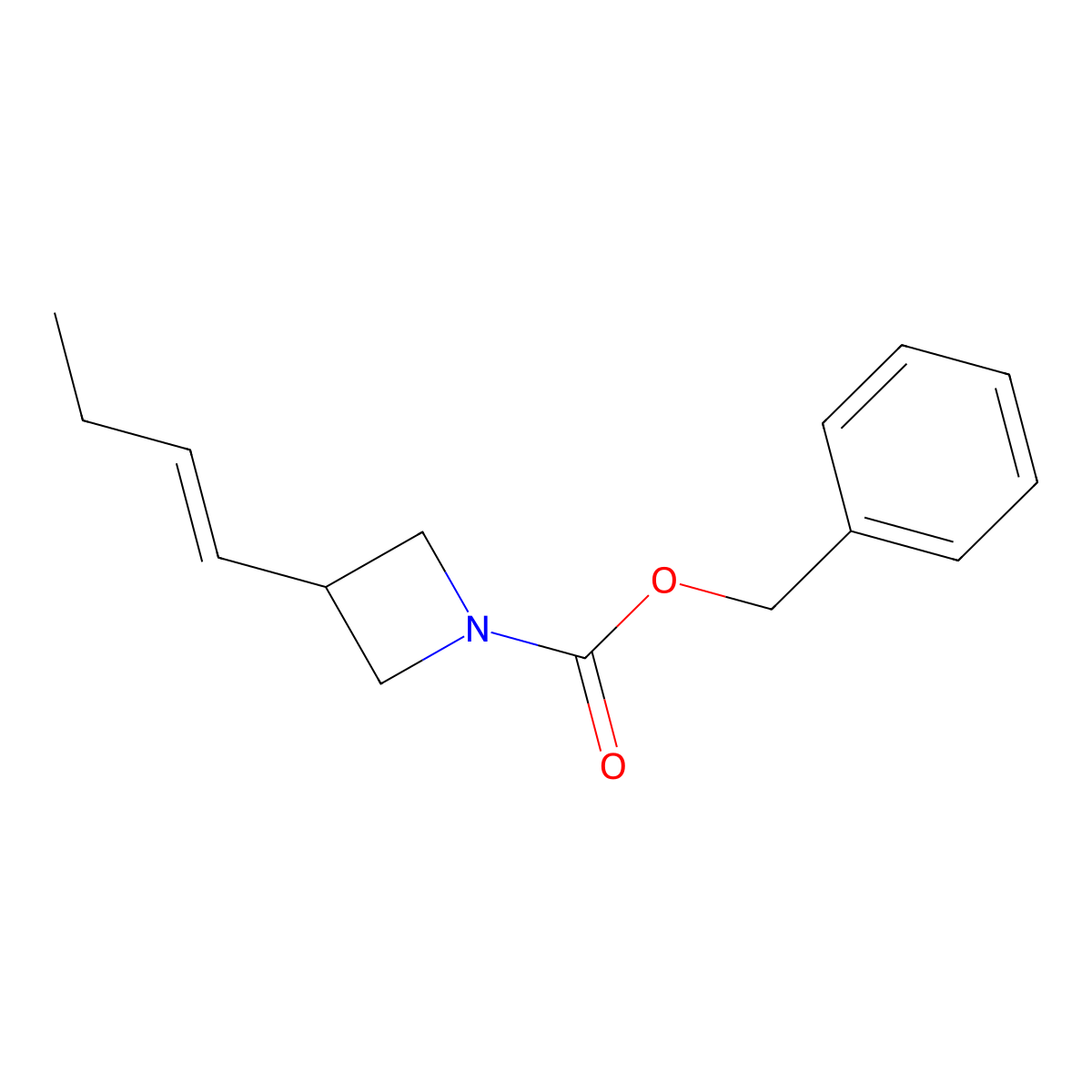 Benzyl 3-(but-1-enyl)azetidine-1-carboxylate molecular structure, CAS 1824856-13-4