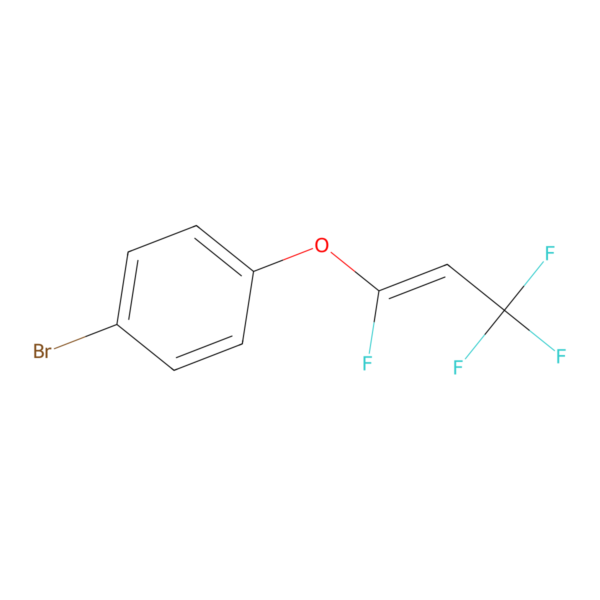 1-Bromo-4-[1,3,3,3-tetrafluoroprop-1-enoxy]benzene molecular structure, CAS 1824865-81-7