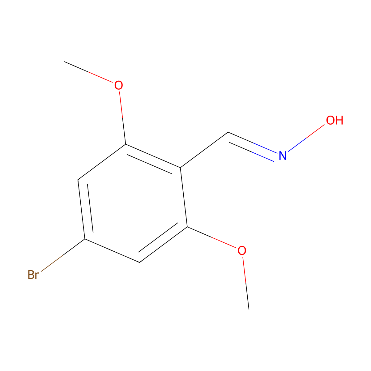 (E)-4-Bromo-2,6-dimethoxybenzaldehyde oxime molecular structure, CAS 1824882-25-8