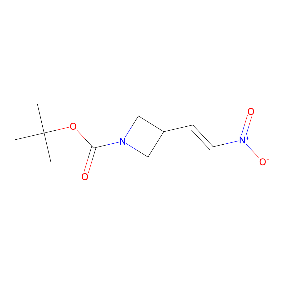 tert-butyl 3-((E)-2-nitroethenyl)azetidine-1-carboxylate molecular structure, CAS 1824882-94-1