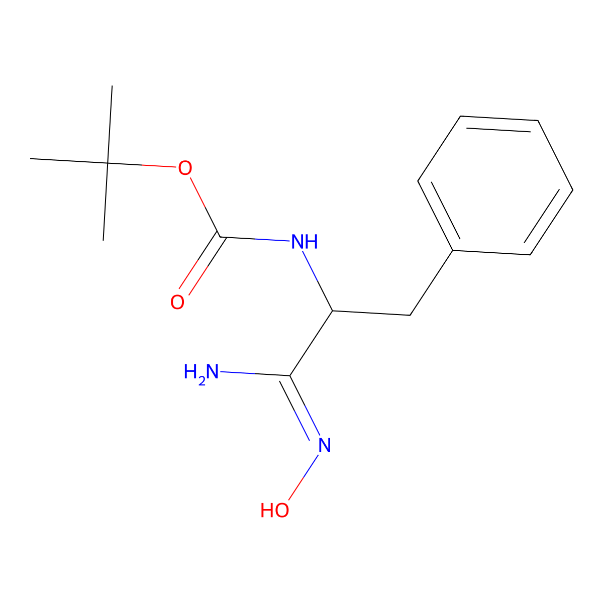 tert-butyl N-[(1Z)-1-amino-1-hydroxyimino-3-phenylpropan-2-yl]carbamate molecular structure, CAS 1824891-04-4