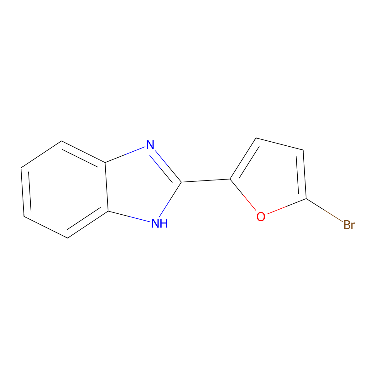 2-(5-Bromo-2-furyl)-1h-benzimidazole molecular structure, CAS 18249-68-8