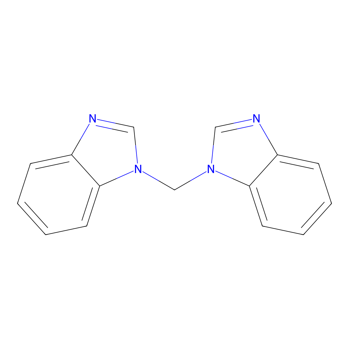 Bis(1H-benzo[d]imidazol-1-yl)methane molecular structure, CAS 18249-97-3