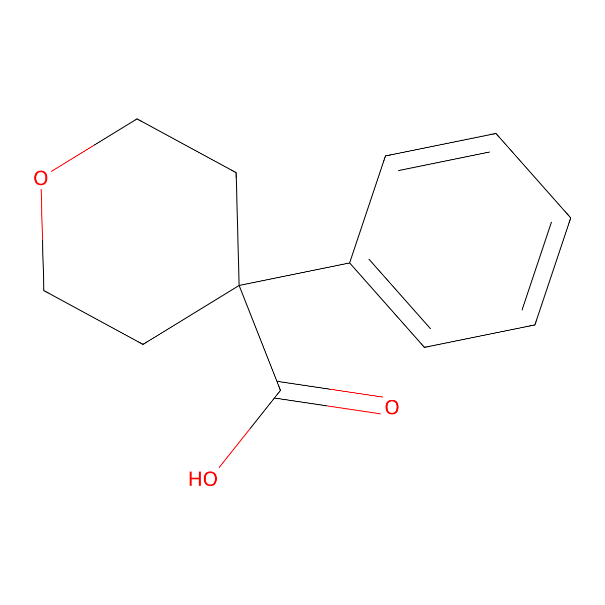 4-Phenyloxane-4-carboxylic acid molecular structure, CAS 182491-21-0