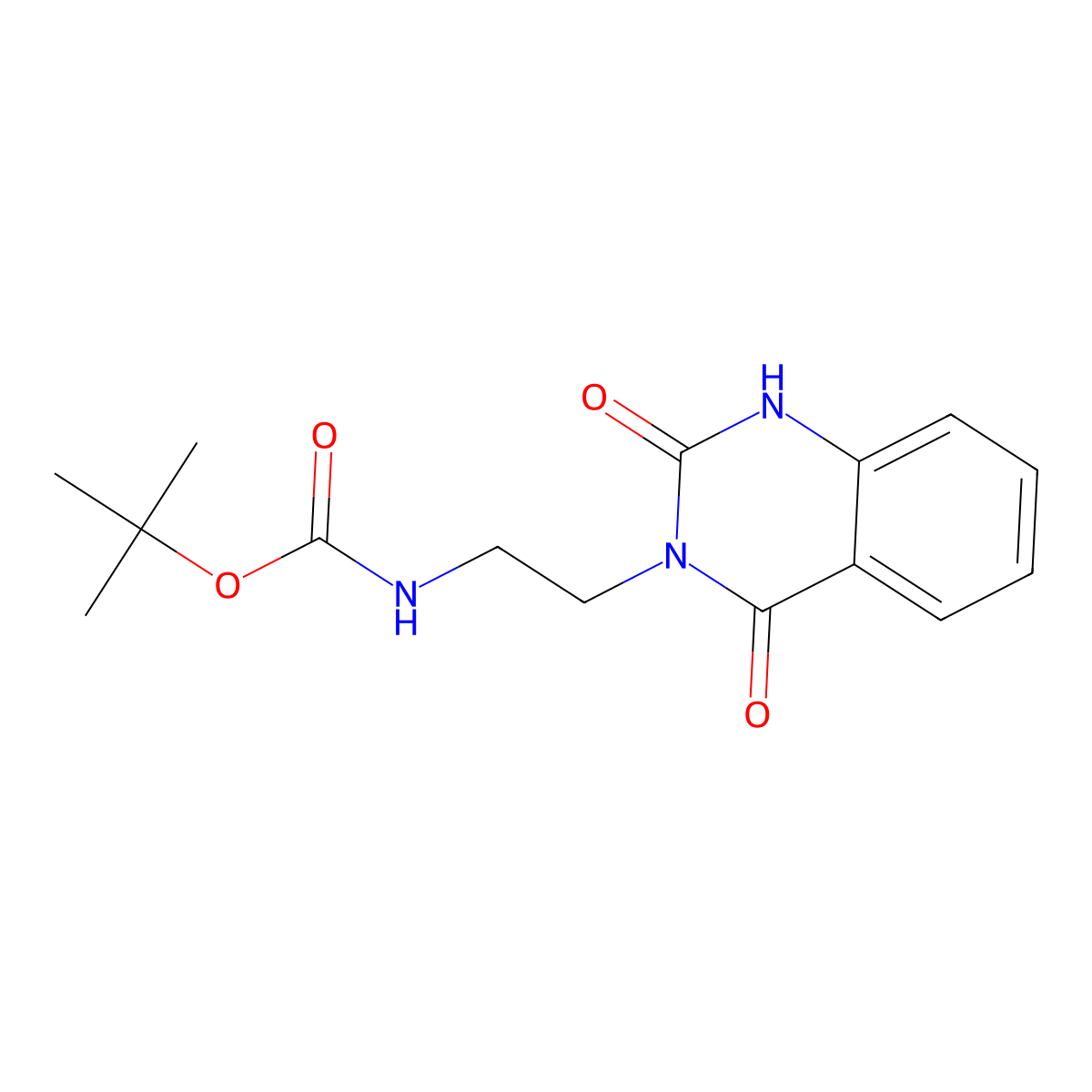 tert-butyl (2-(2,4-dioxo-1,4-dihydroquinazolin-3(2H)-yl)ethyl)carbamate molecular structure, CAS 182496-79-3