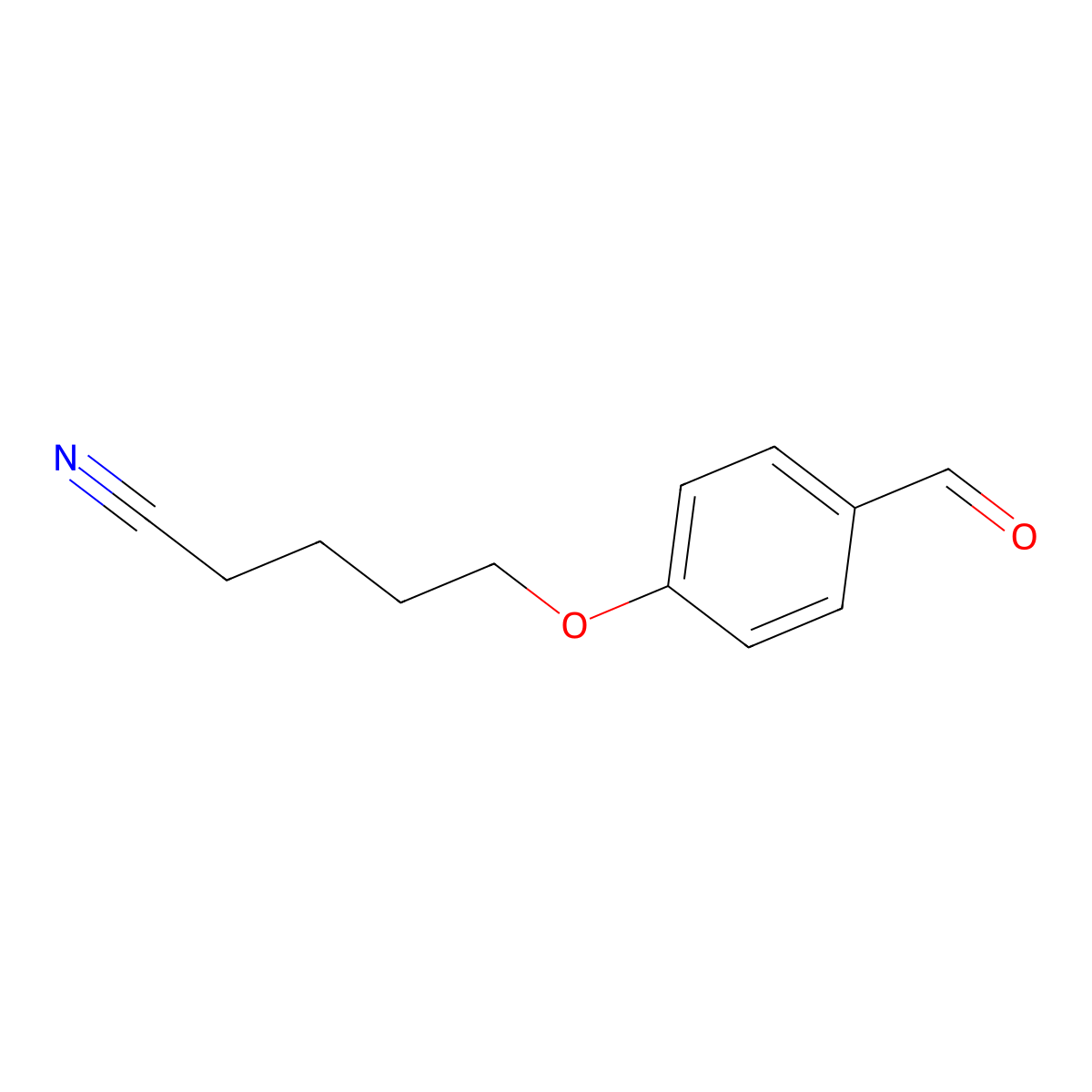 5-(4-Formylphenoxy)pentanenitrile molecular structure, CAS 182497-04-7