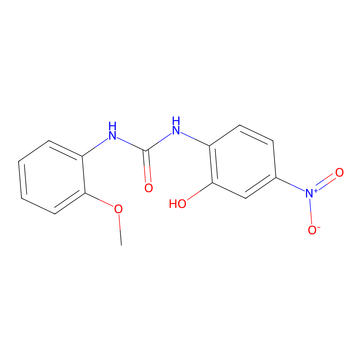 1-(2-Hydroxy-4-nitrophenyl)-3-(2-methoxyphenyl)urea molecular structure, CAS 182498-30-2