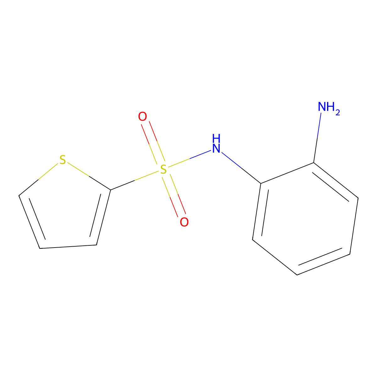 N-(2-aminophenyl)thiophene-2-sulfonamide molecular structure, CAS 182499-85-0