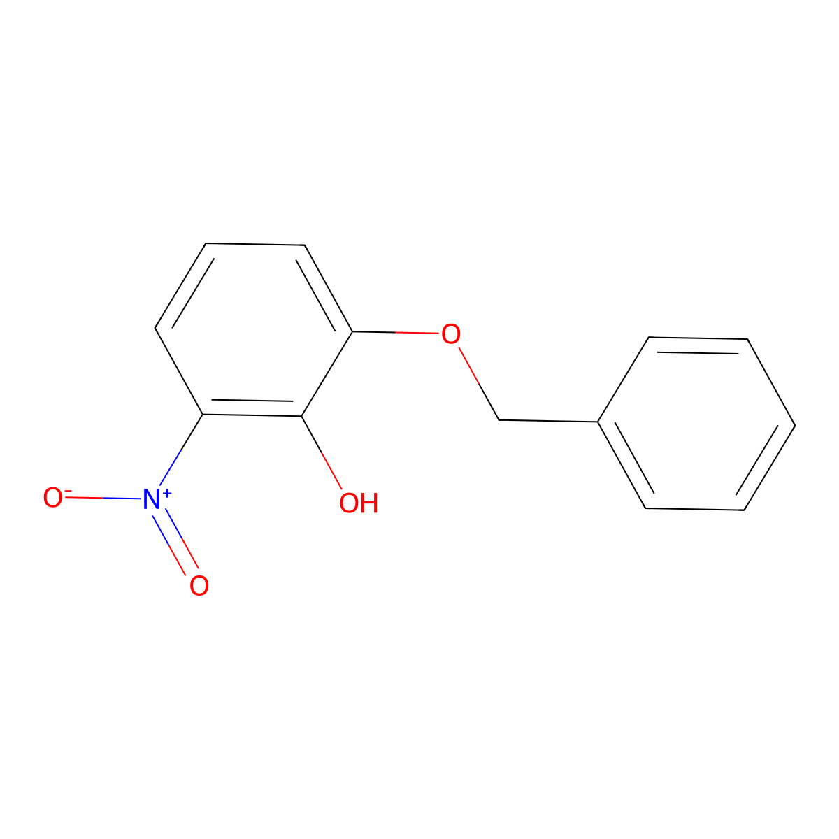 2-Nitro-6-benzyloxy phenol molecular structure, CAS 182499-97-4