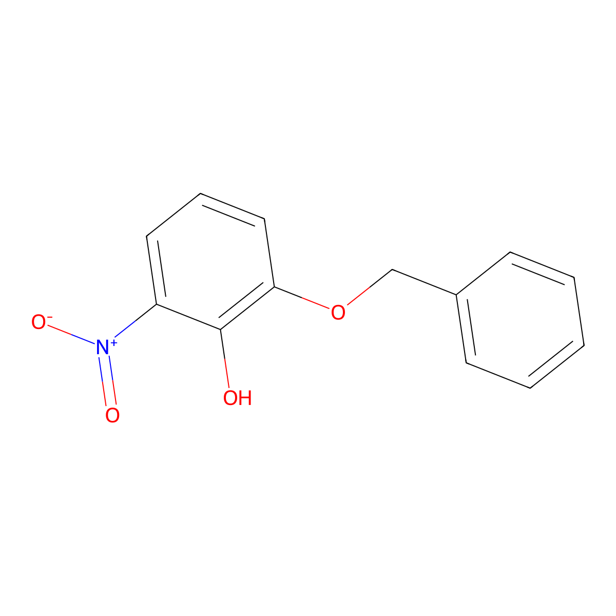 2-Nitro-6-benzyloxy phenol molecular structure, CAS 182499-97-4