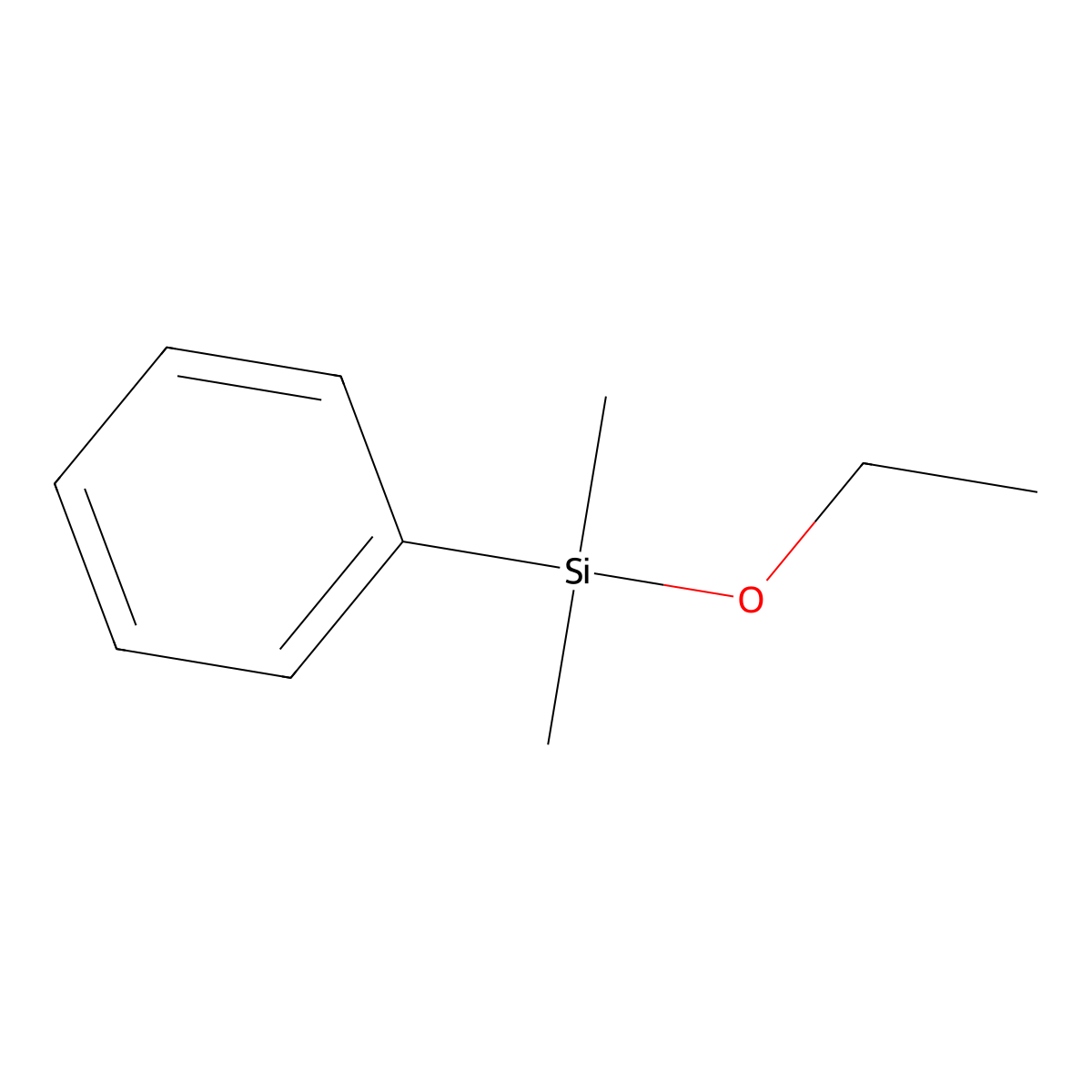 Ethoxydimethylphenylsilane molecular structure, CAS 1825-58-7