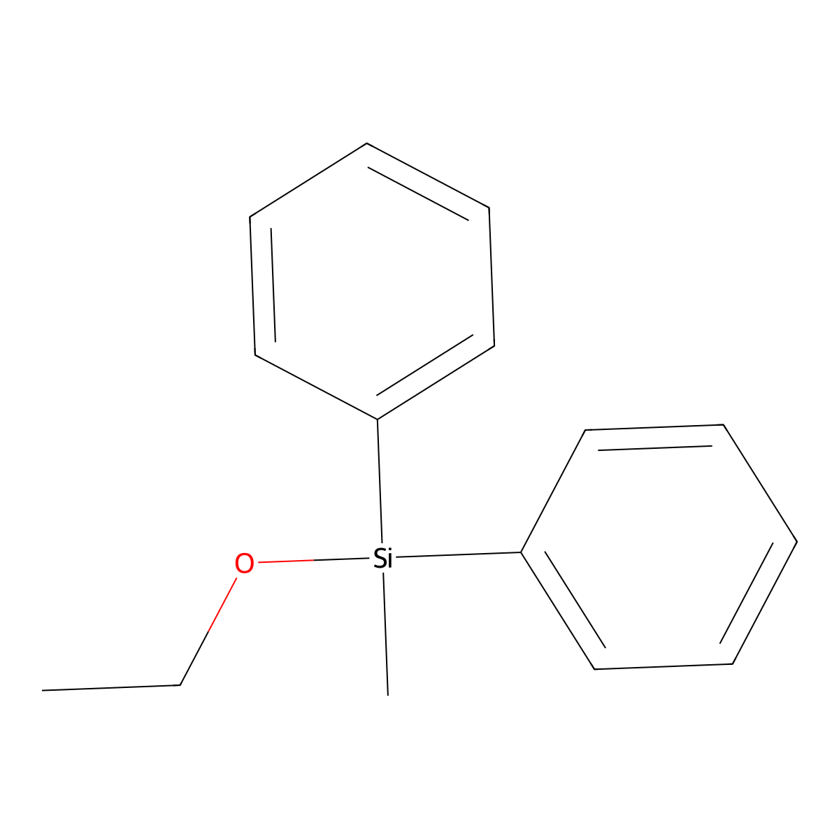 Ethoxymethyldiphenylsilane molecular structure, CAS 1825-59-8