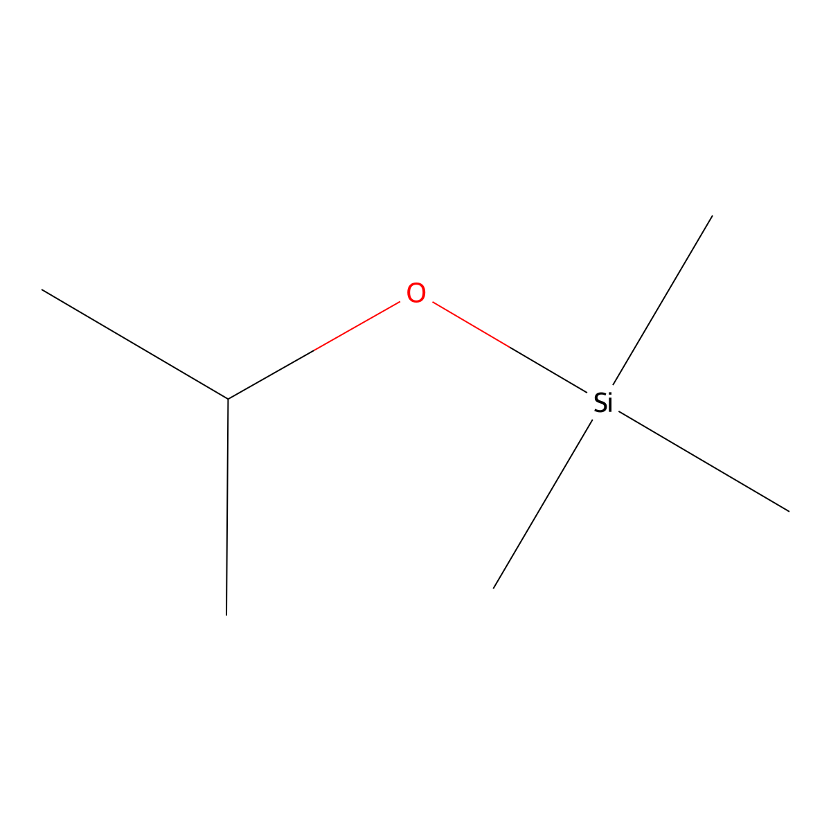 Trimethyl(1-methylethoxy)silane molecular structure, CAS 1825-64-5
