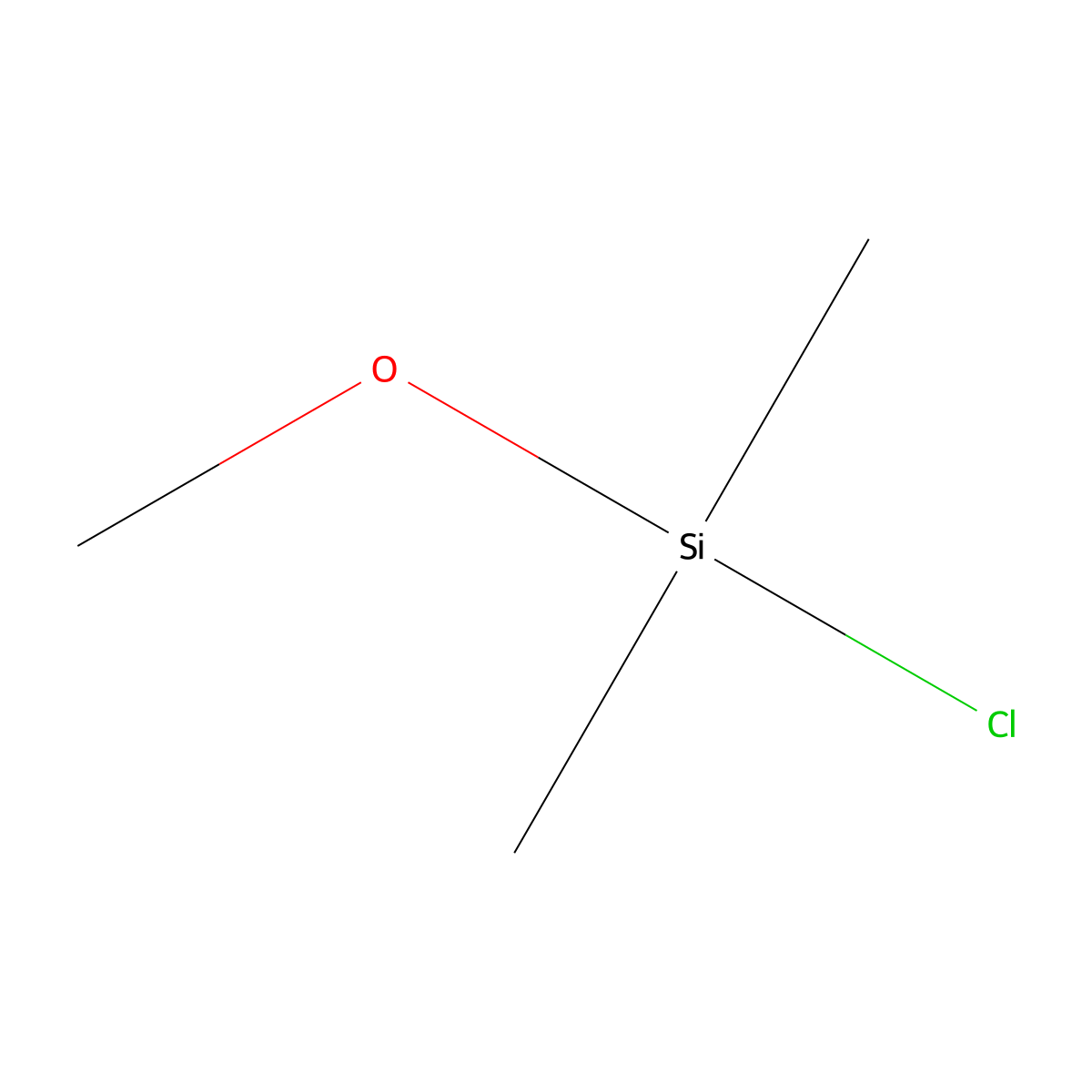 Chloro-methoxy-dimethylsilane molecular structure, CAS 1825-68-9