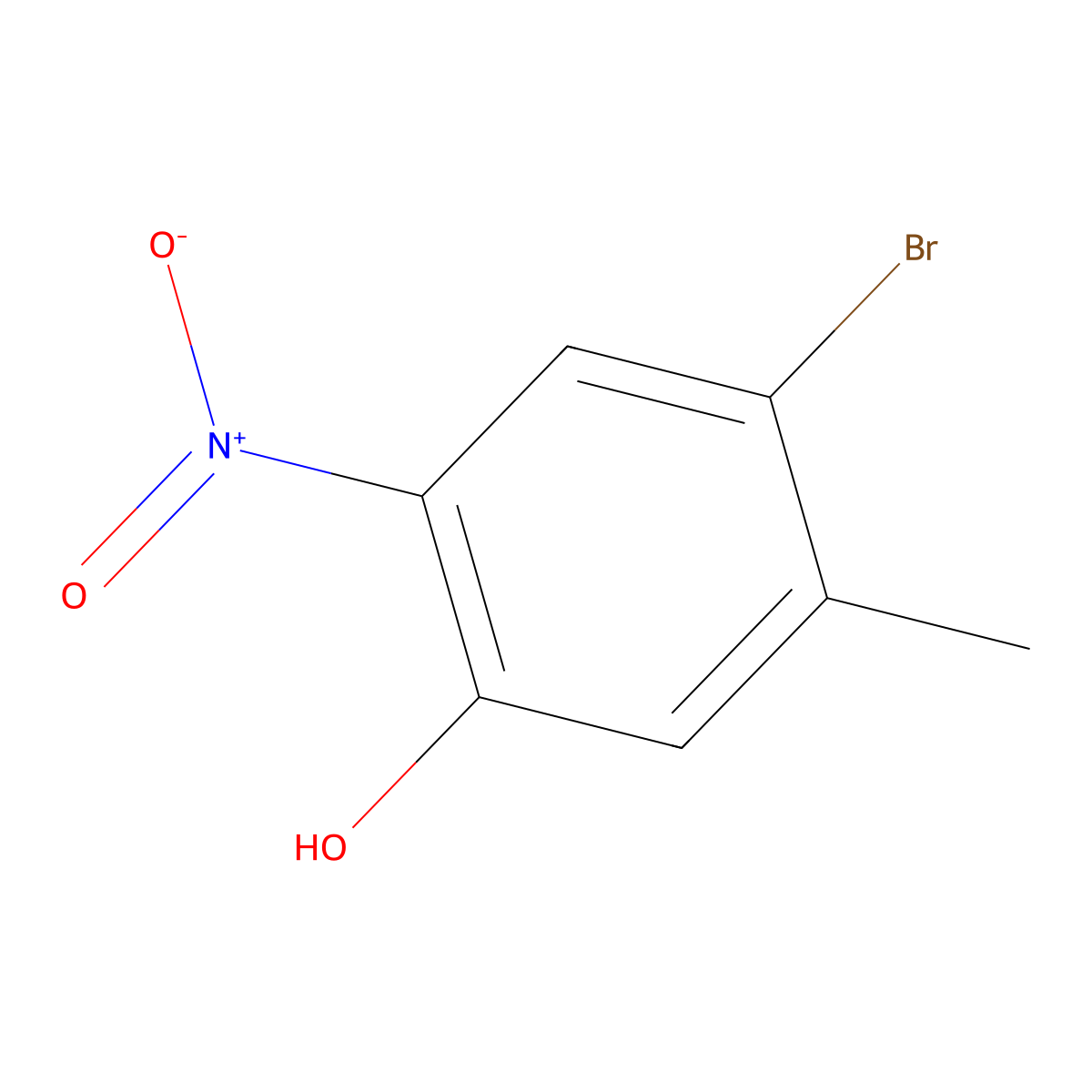 4-Bromo-5-methyl-2-nitrophenol molecular structure, CAS 182500-28-3