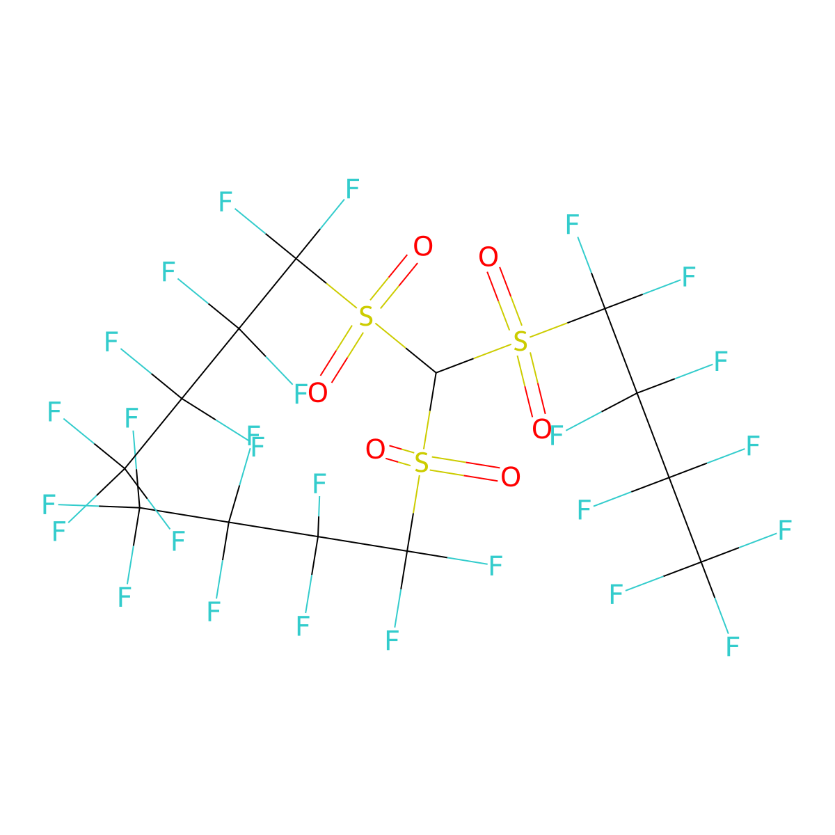 Tris(perfluorobutanesulfonyl)methane molecular structure, CAS 182505-69-7