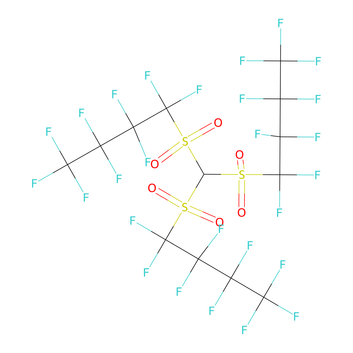 Tris(perfluorobutanesulfonyl)methane molecular structure, CAS 182505-69-7
