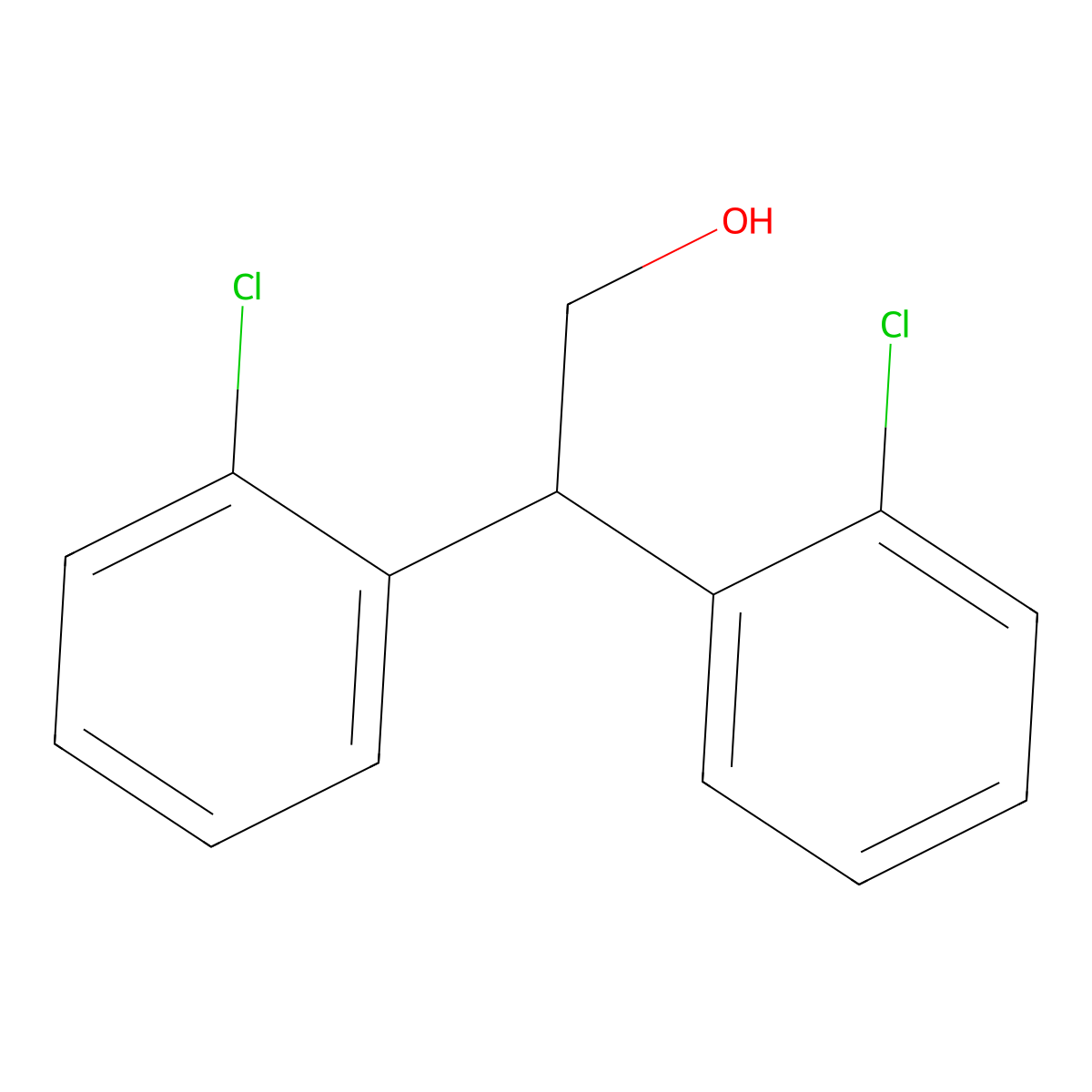 2,2-Bis(2-chlorophenyl)ethan-1-ol molecular structure, CAS 18251-48-4