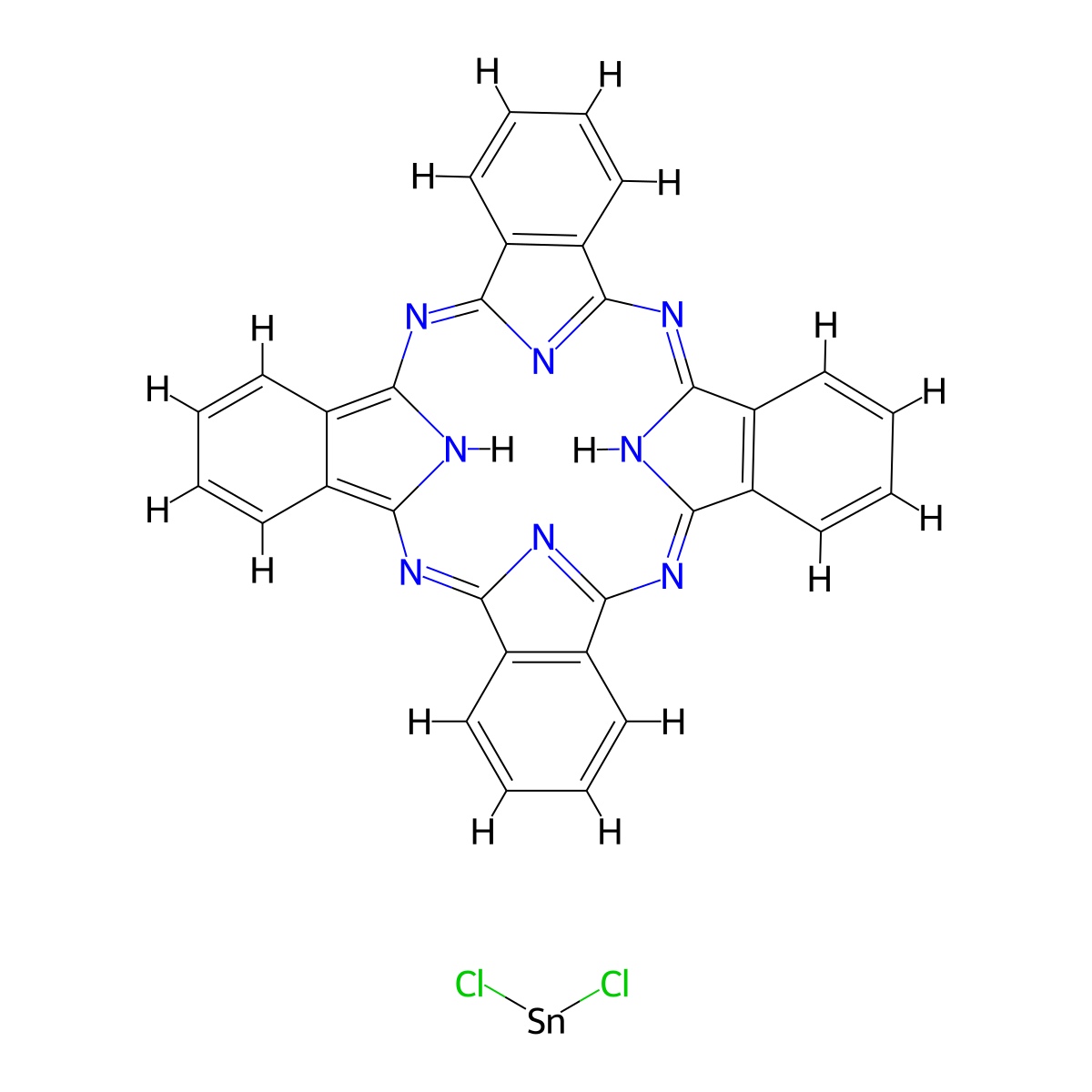 Phthalocyanine Tin(IV) Dichloride molecular structure, CAS 18253-54-8