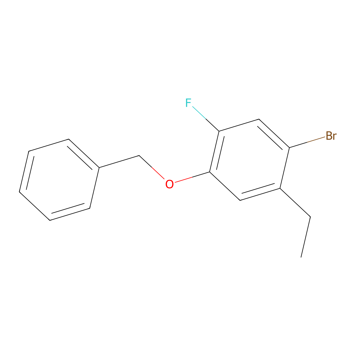 1-(Benzyloxy)-4-bromo-5-ethyl-2-fluorobenzene molecular structure, CAS 1825308-38-0