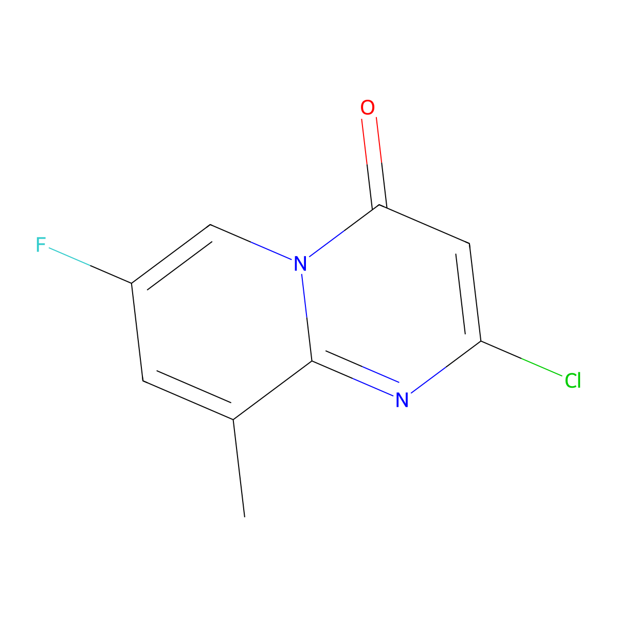2-Chloro-7-fluoro-9-methyl-4H-pyrido[1,2-A]pyrimidin-4-one molecular structure, CAS 1825352-89-3